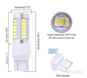 LAMPADA LED T20 BIANCA 33 LED SMS CANBUS