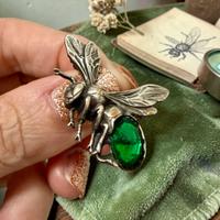 Antica spilla placcata argento ape liberty