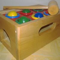 BATTI BATTI RIBATTI di LEGNO BIGLIE-PALLINE dai 12