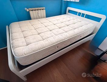 letto in legno bianco 1 piazza e mezza