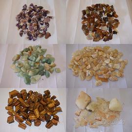 Lotto pietre grezze cristalli 100% Naturali varie