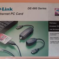 D-LINK ETHERNET PC CARD MODELLO de-660ct COMPLETO