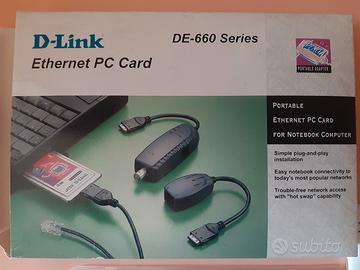 D-LINK ETHERNET PC CARD MODELLO de-660ct COMPLETO