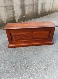 cassapanca in larice restaurata 