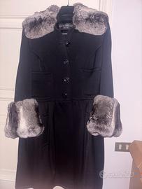 Cappotto Mario Borsato in lana con finiture in chi