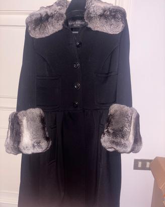 Cappotto Mario Borsato in lana con finiture in chi