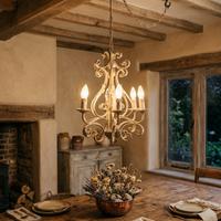 Lampadario rustico ideale per casale country chic