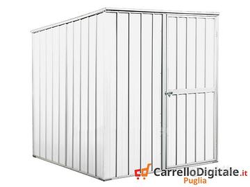 Box da giardino lamiera acciaio 175x185cm bianco