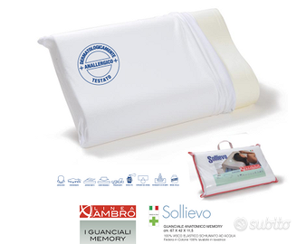 Guanciale in memory ortopedico Sollievo