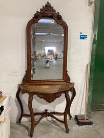 Consolle con specchiera ‘800 Luigi Filippo