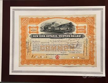 Certificato azionario storico da 25 azioni