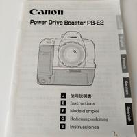 Canon booster PB-E2 manuale istruzioni 