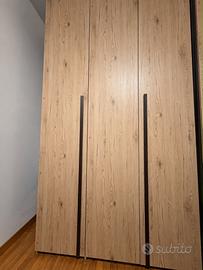 Armadio 3 ante effetto rovere