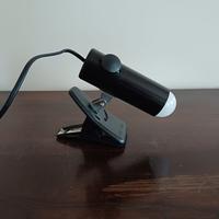 Lampada applique nera con mollettone Fos Nova