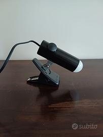 Lampada applique nera con mollettone Fos Nova