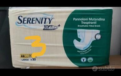 set di 3 pacchi di pannoloni per anziani  