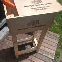 tavolino artigianale porta champagne 