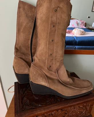 Stivale scamosciato donna Lumberjack color cammell