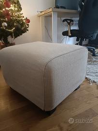 Pouf beige poggiapiedi IKEA 