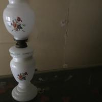 Lume a petrolio opalina bianca inizio 900