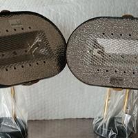 coppia applique in metallo da parete Vintage