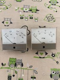 Voltmetro e Milliamperometro vintage