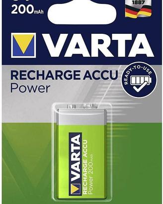 Varta Accu NiMH ricaricabile, 200 mAh, 9 V