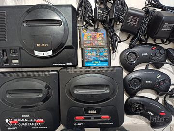 lotto stock 3 console sega mega drive  1+2 +giochi