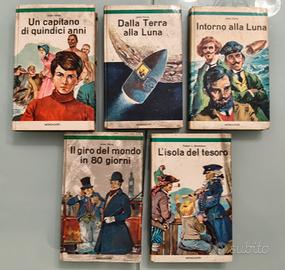 Lotto 5 libri vintage avventura Mondadori Verne