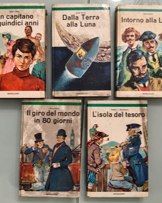 Lotto 5 libri vintage avventura Mondadori Verne