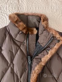 Gilet trapuntato con zip e pelo