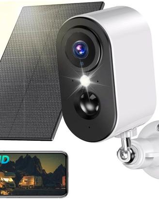 2K Telecamera Wi-Fi Esterno Senza Fili con Solare 