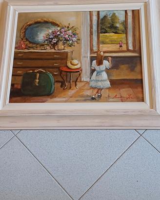 quadro ad olio su tela 60x70 cm originale