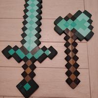 ascia e spada in diamante Minecraft 