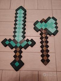 ascia e spada in diamante Minecraft 