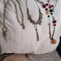 tris collane vari materiali 