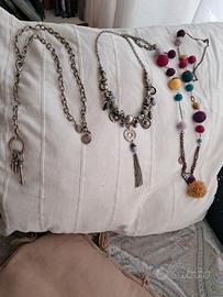 tris collane vari materiali 