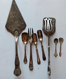 Lotto Posate Miste Vintage in Silverplate