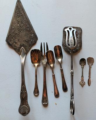 Lotto Posate Miste Vintage in Silverplate