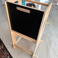 Torre Montessoriana con lavagna color legno