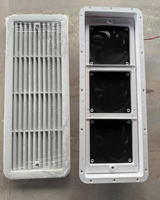 Griglia frigo 480x185 con Ventole per camper 12v