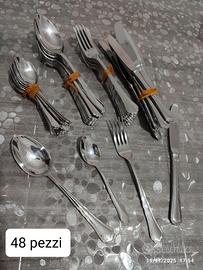 Posate in acciaio inox da 12 persone 🍴🥄