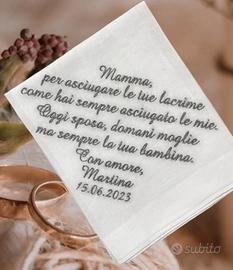 fazzoletto per la mamma della sposa.