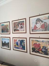 Cornici Noce con pass e Riproduzioni offset