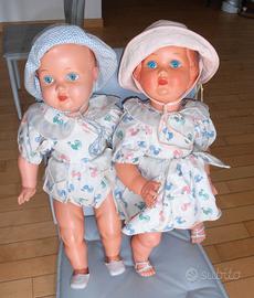 RARA COPPIA BAMBOLE CELLULOIDE MADE IN ITALY