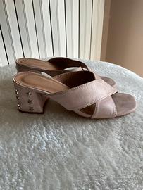 Scarpe sabot rosa cipria