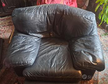 poltrona in pelle vintage anni '60