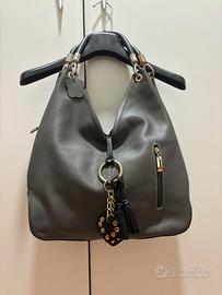 Borsa vera pelle grigio fumo