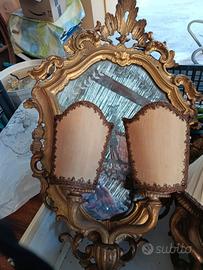 Coppia Specchi Specchiere Veneziane con Appliques