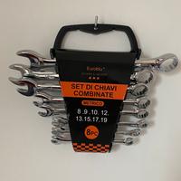 Set chiavi combinate metrico 8 pz di ferro nuova